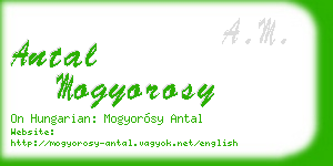 antal mogyorosy business card